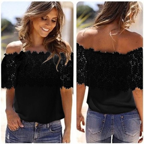 Tops - ‼️SOLD 💕PERFECT OFF THE SHOULDER LACE TOP